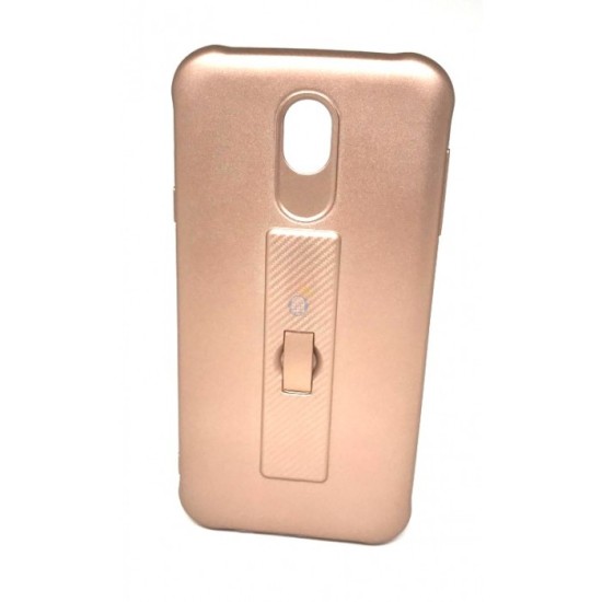 CAPA DE SILICONE MOTOMO COM ANEL DE DEDO PARA SAMSUNG J730 J7-2017 GOLD